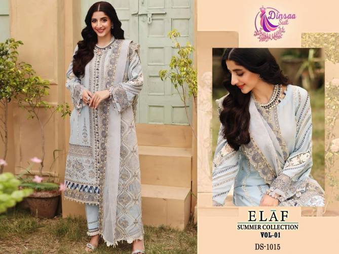 Dinsaa Elaf Summer Collection 1 Cotton Ethnic Wear Pakistani Salwar Suits Collection